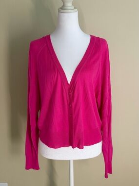 Zara Hot Pink Knit Cardigan